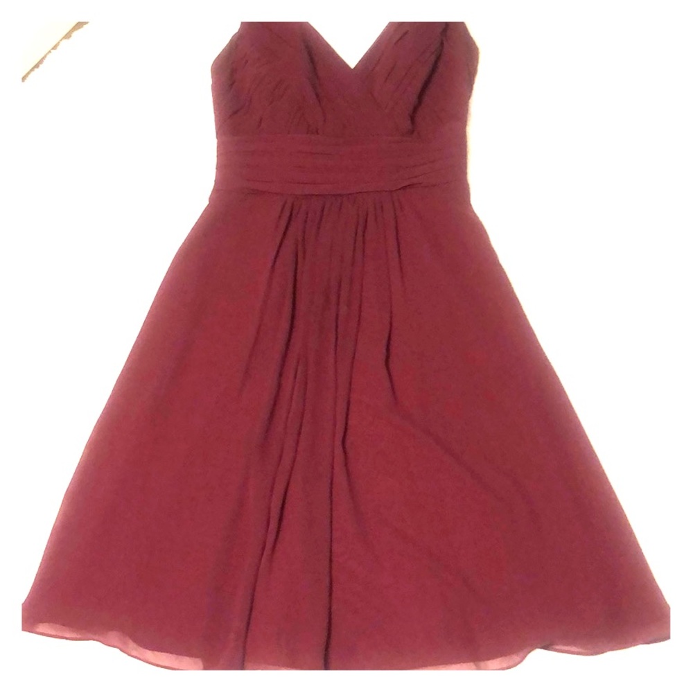 Bill Levkoff Burgundy Bridemaid Dress